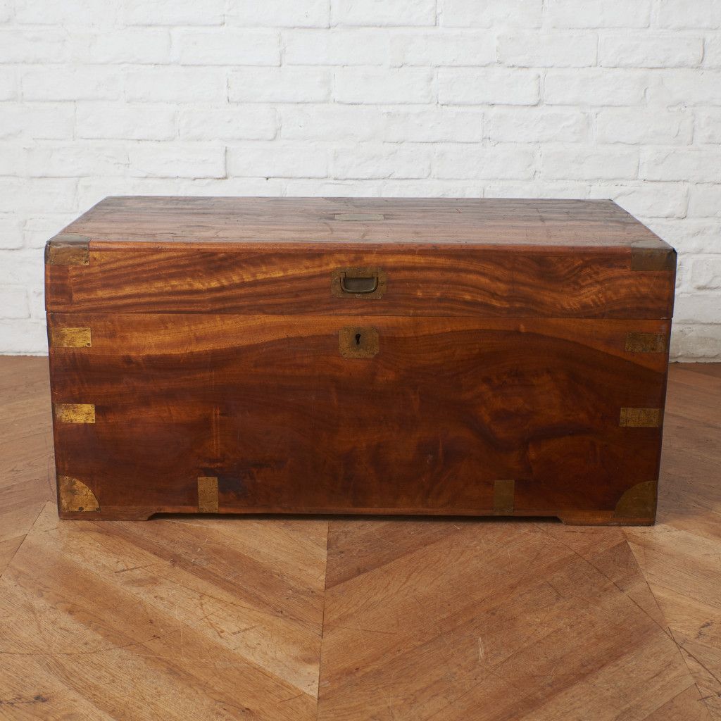 年代物 ブランケットボックス 収納箱 楠 アンティーク スタイル