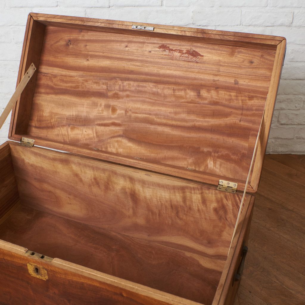 年代物 ブランケットボックス 収納箱 楠 アンティーク スタイル