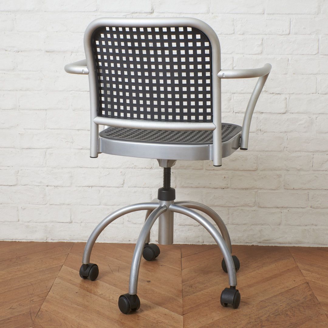  De Padova スウィベルチェア Silver アルミ デスクチェア 昇降 椅子 Vico Magistretti デパドヴァ シルバー イタリア モダン 98522 朝食用椅子 オフィスチェア ワークチェア 椅子 チェア