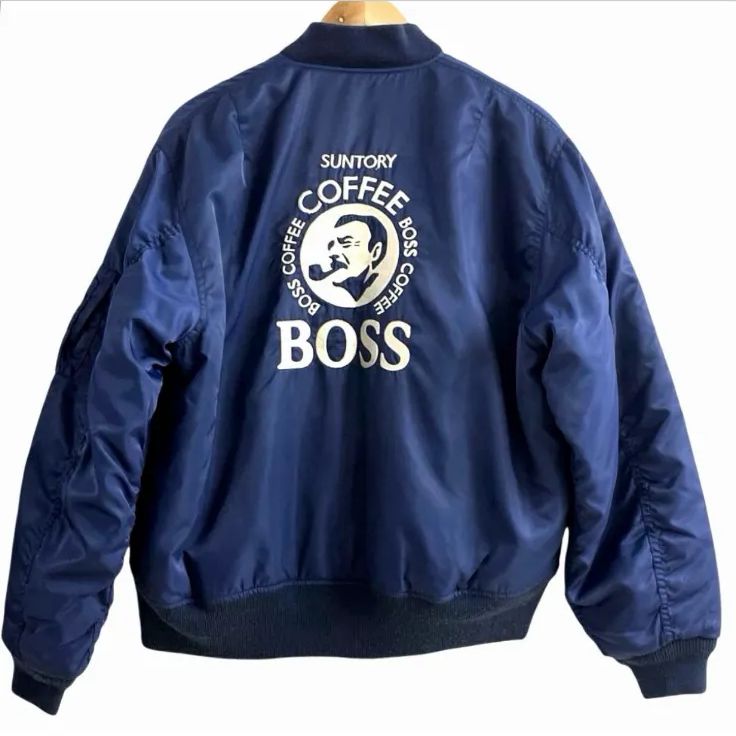 90s サントリー SUNTORY BOSS COFFE ボスジャン MA-1 初代 フライト