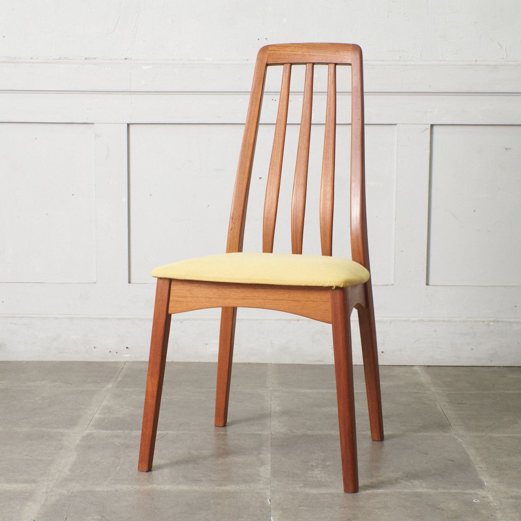 張替済 北欧 スタイル ダイニングチェア 無垢材 チーク スラットバック