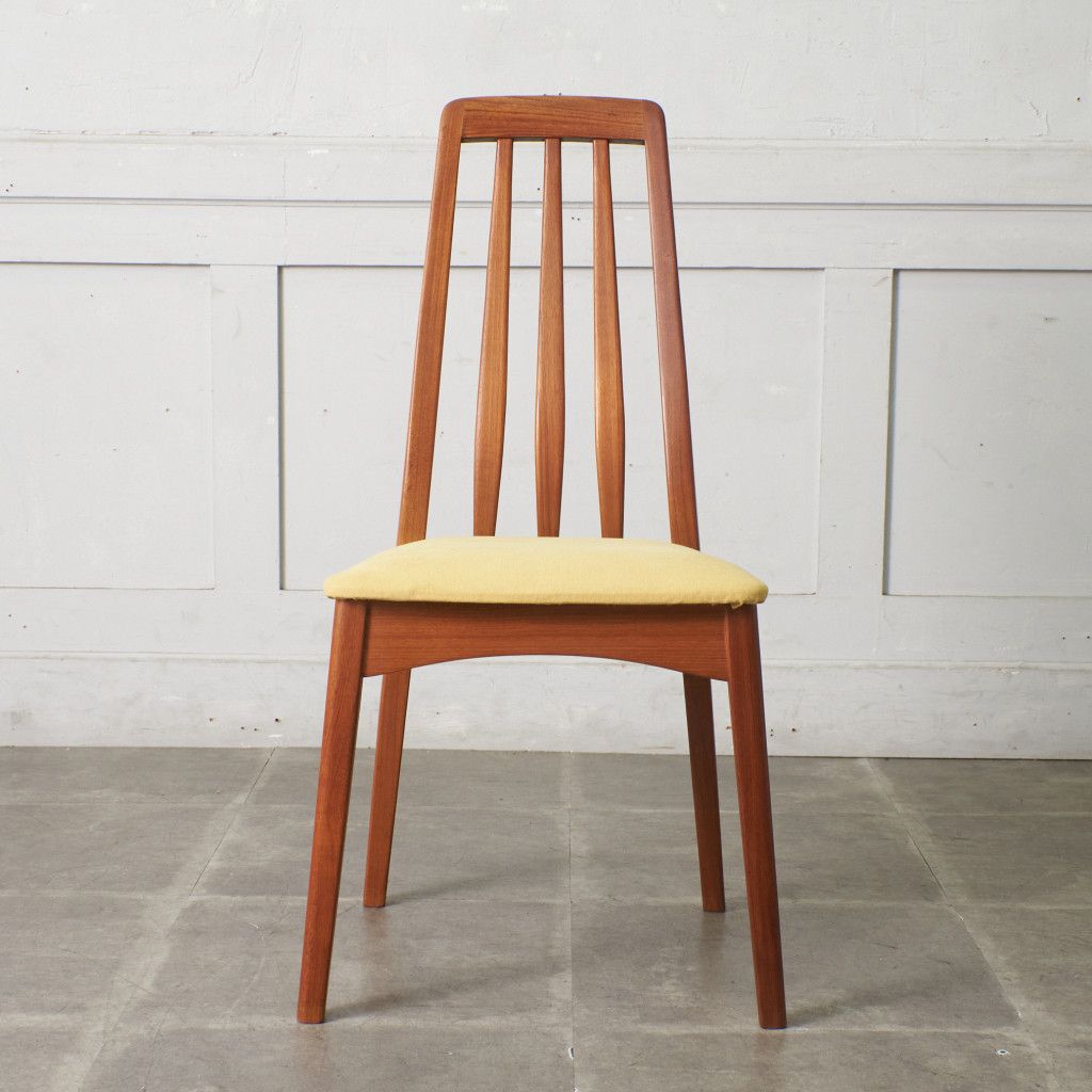 張替済 北欧 スタイル ダイニングチェア 無垢材 チーク スラットバック