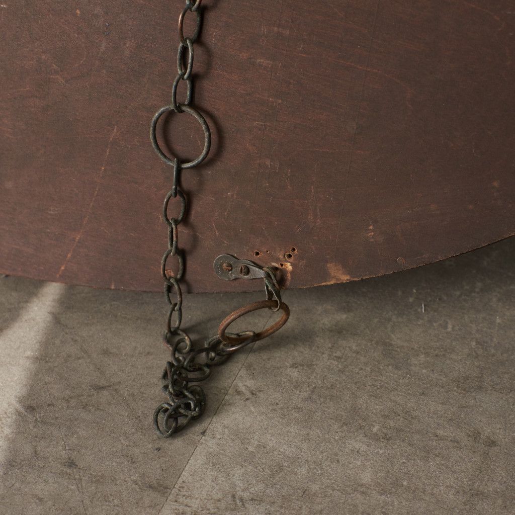 英国 アンティーク オーク 無垢材 ウォールミラー 壁掛け 鏡