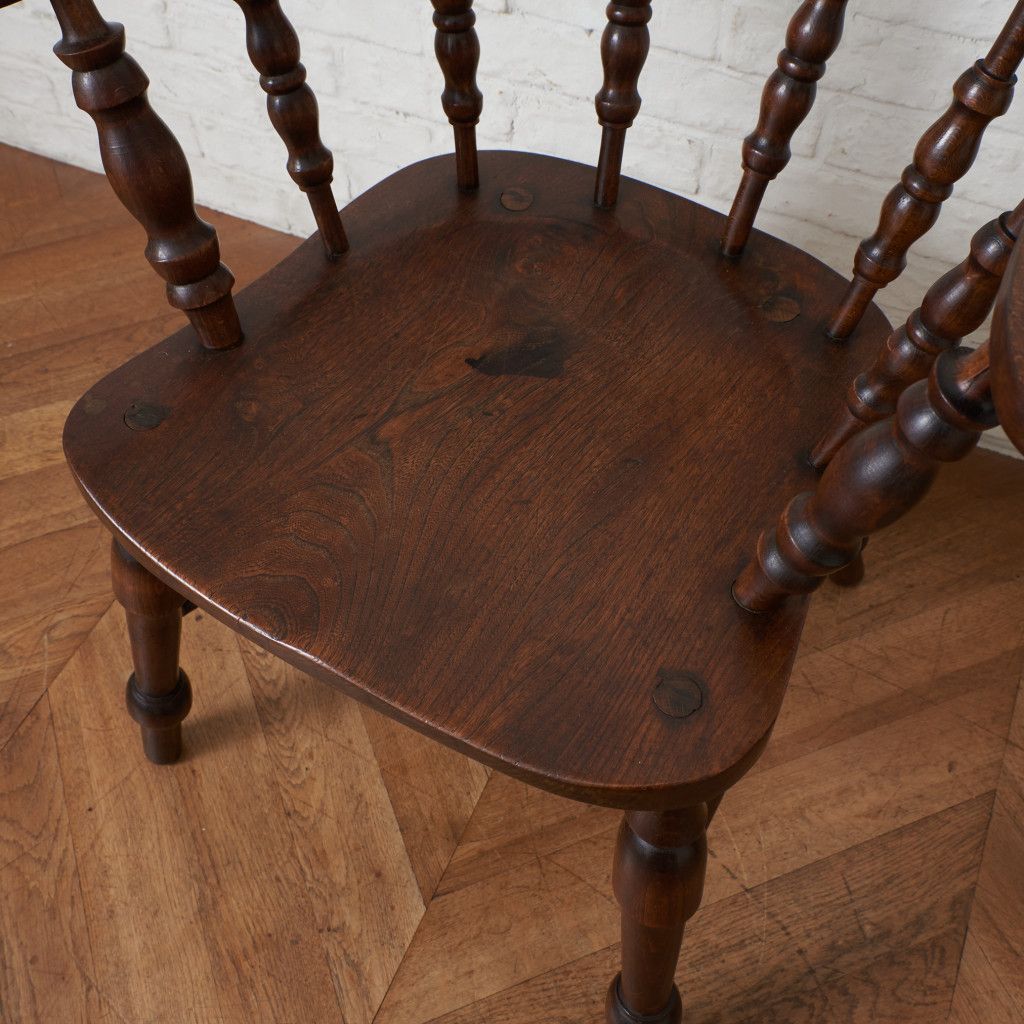 イギリスアンティークウィンザーチェア 曲げ木 古木 英国1930-1940年代