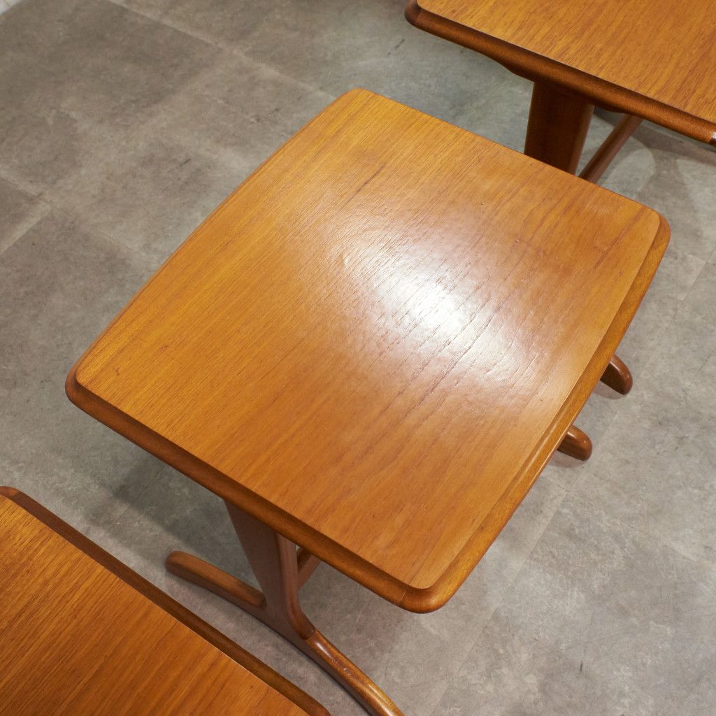 美品】70B イギリス ヴィンテージ チーク ネストテーブル 家具