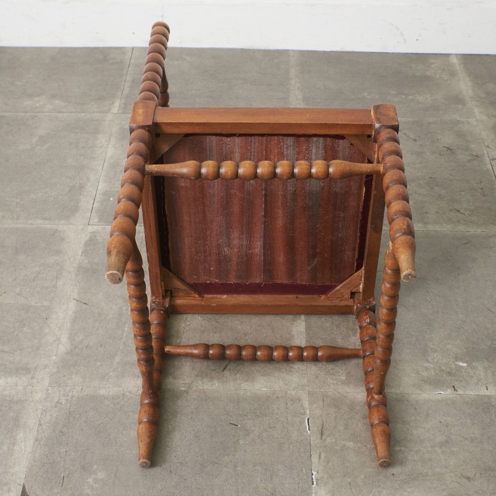 英国 アンティーク ボビンフレーム コーナーチェア 無垢材 ビーチ 木