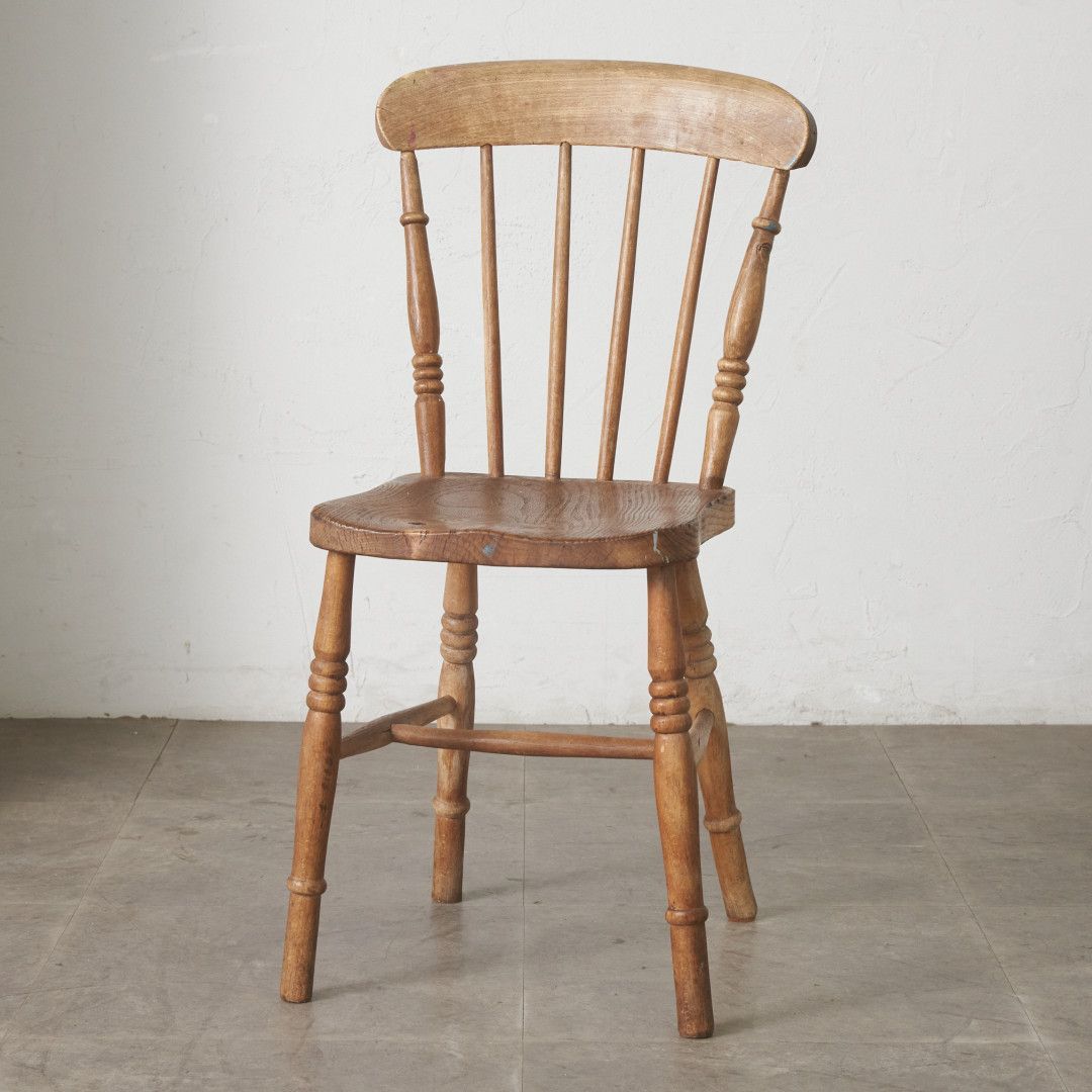 英国 アンティーク キッチンチェア エルム ビーチ 無垢材 チェア 椅子
