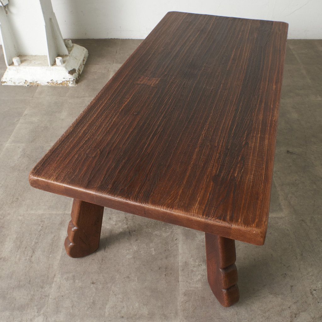 オランダ 民芸家具 サイドテーブル オーク 無垢材 飾り台 花台