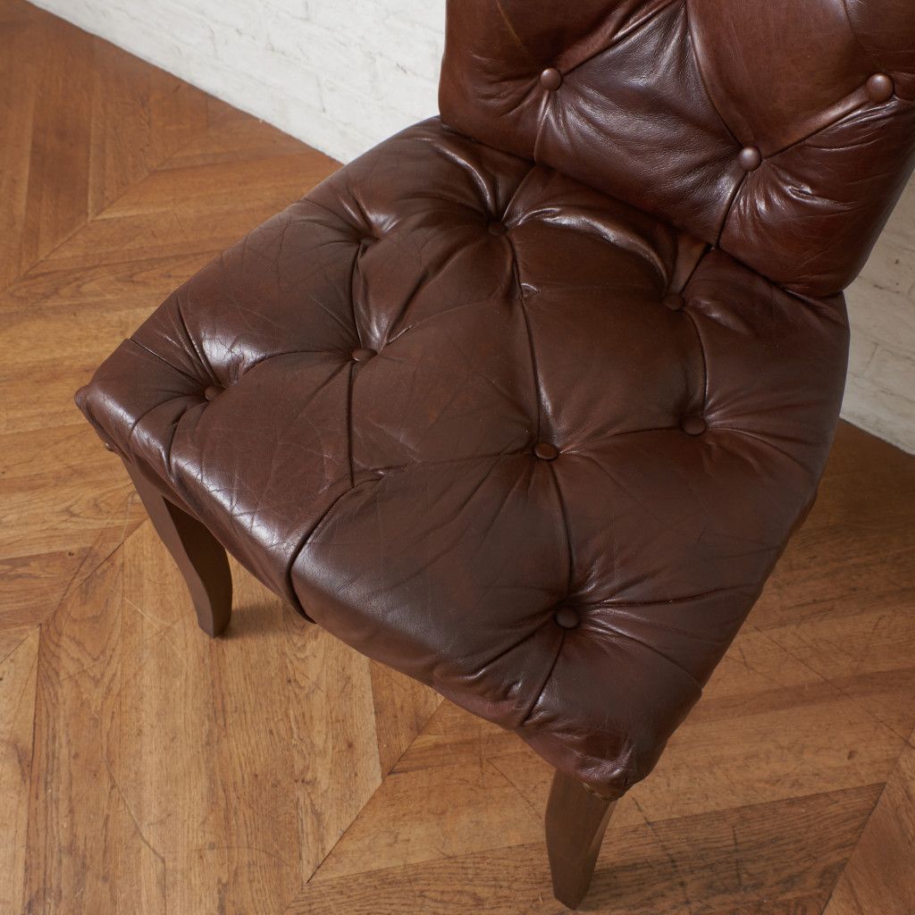 アスプルンド HALO 本革 チェスターフィールド ダイニングチェア 総本