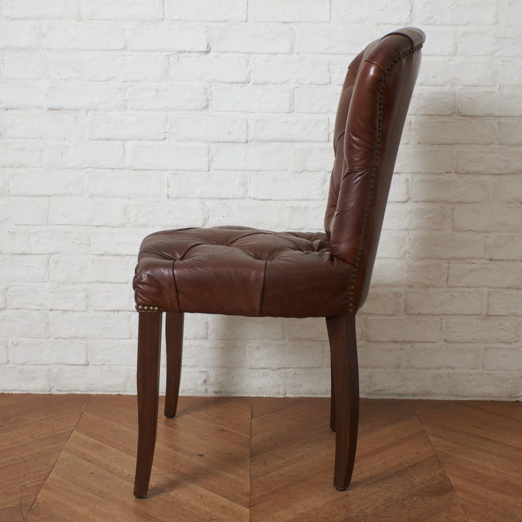 アスプルンド HALO 本革 チェスターフィールド ダイニングチェア 総本