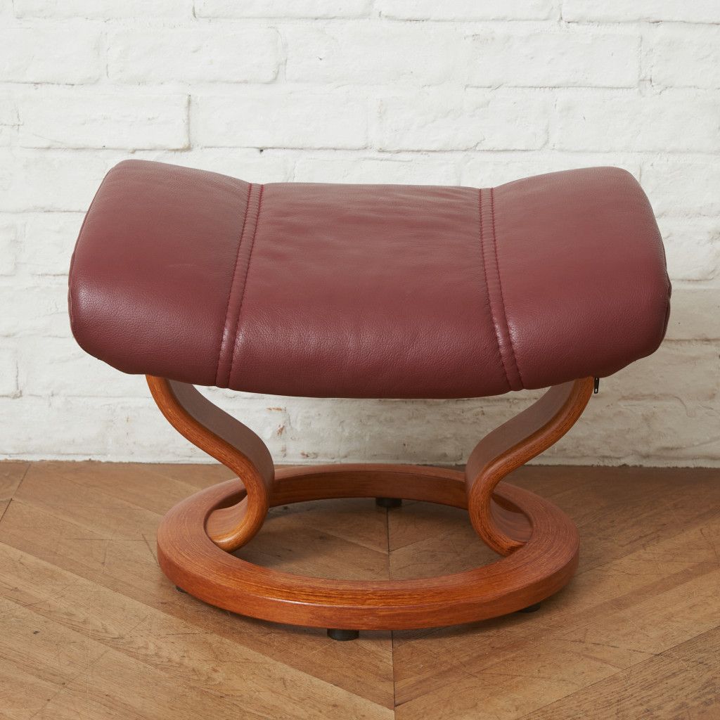 エコーネス オットマン 北欧 本革 スツール ekornes ノルウェー レザー
