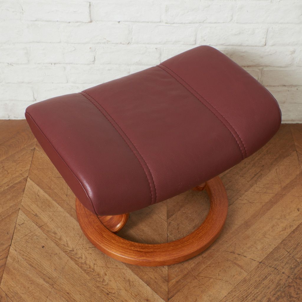 エコーネス オットマン 北欧 本革 スツール ekornes ノルウェー レザー