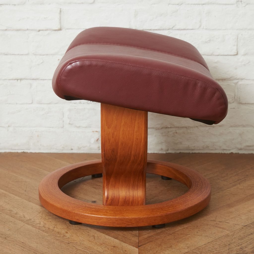 エコーネス オットマン 北欧 本革 スツール ekornes ノルウェー レザー