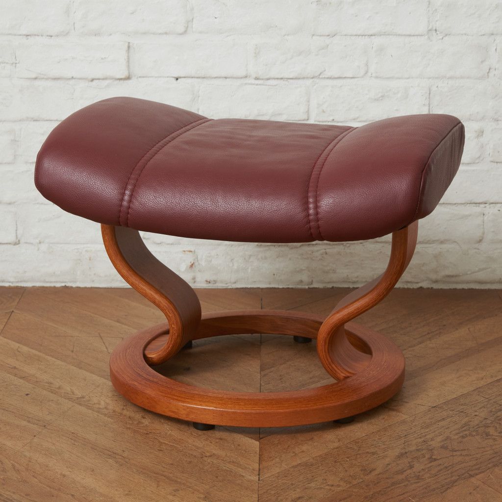 エコーネス 　オットマン フットスツール 本革 ストレスレス エコーネス オットマン 北欧 本革 スツール ekornes ノルウェー レザー
