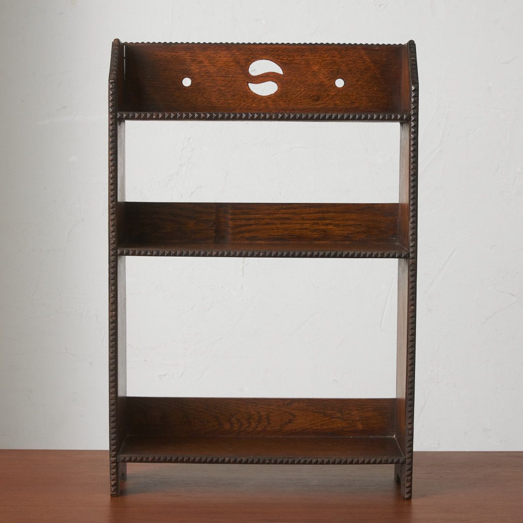 英国 アンティーク スモール ブックスタンド オーク ブックケース