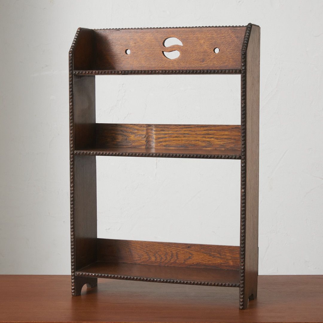 英国 アンティーク スモール ブックスタンド オーク ブックケース