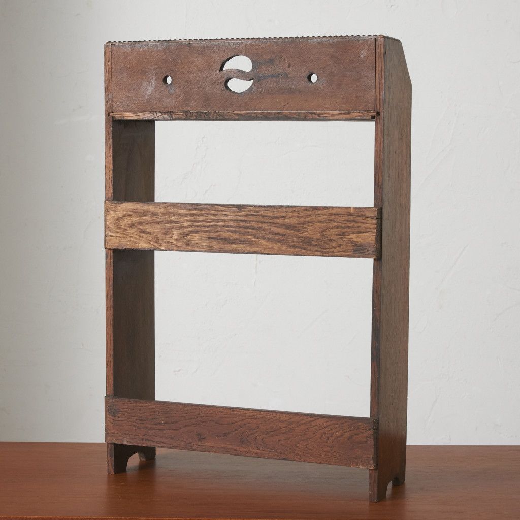 英国 アンティーク スモール ブックスタンド オーク ブックケース