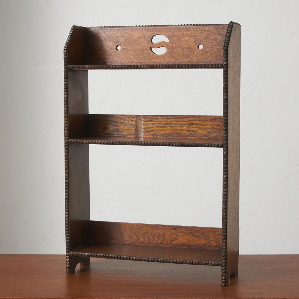 英国 アンティーク スモール ブックスタンド オーク ブックケース