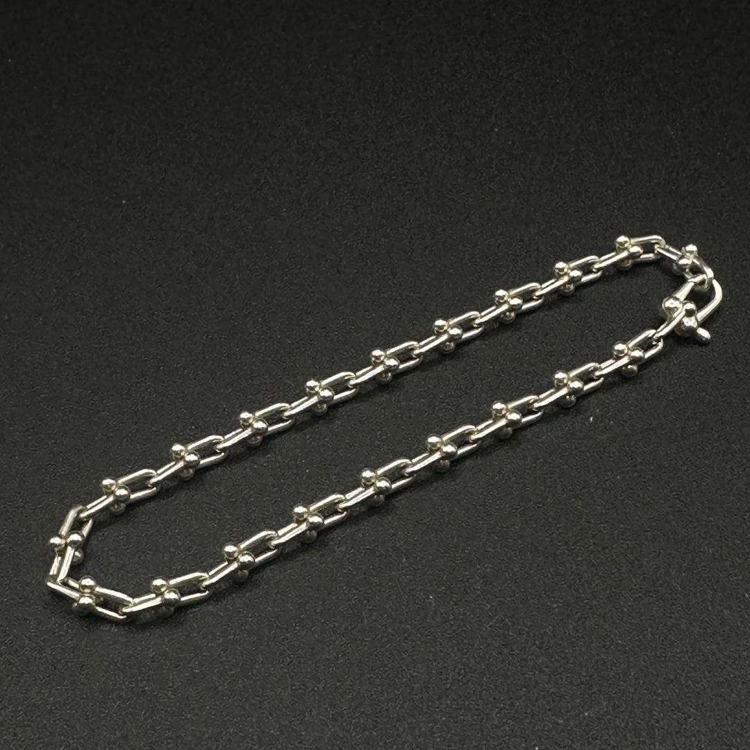 美品】Tiffany & Co ハードウェア マイクロ チェーン ブレスレット