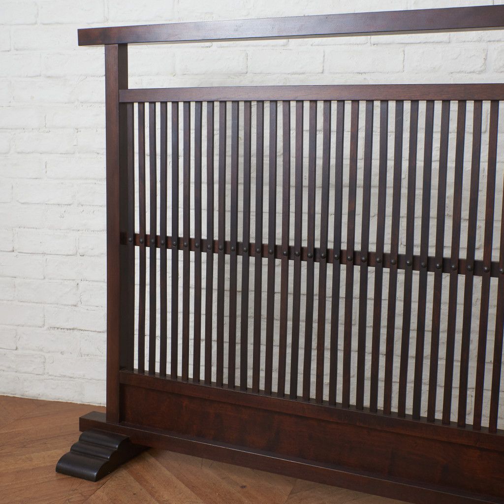 定価17万 松本民芸家具 衝立 C型 縦格子 ミズメザクラ パーティション