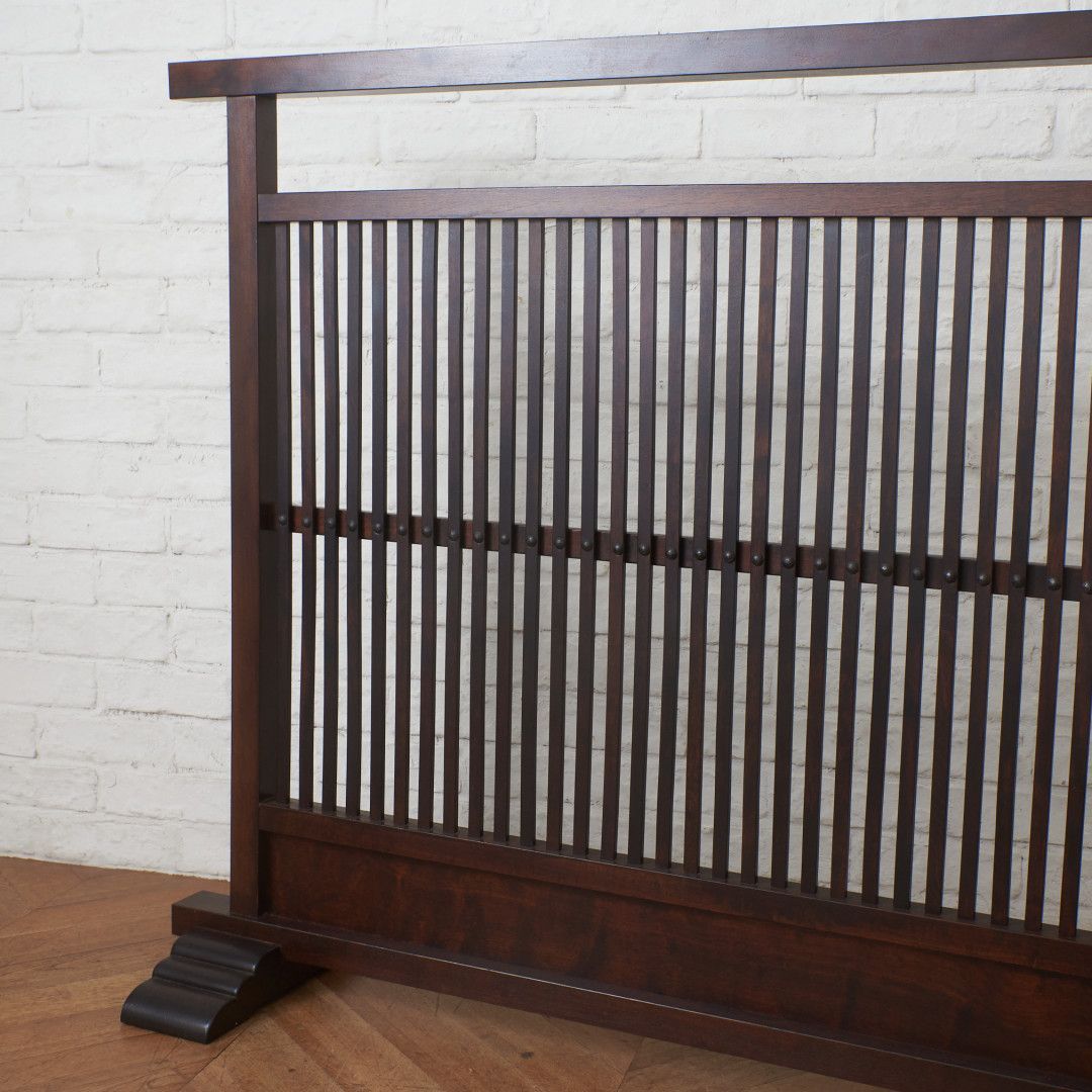 定価17万 松本民芸家具 衝立 C型 縦格子 ミズメザクラ パーティション