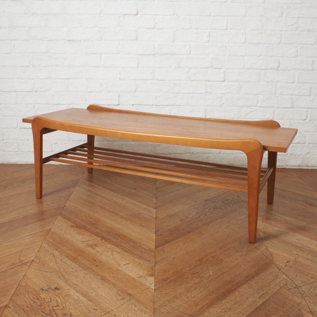 英国 ヴィンテージ センターテーブル ローテーブル チーク 北欧 モダン