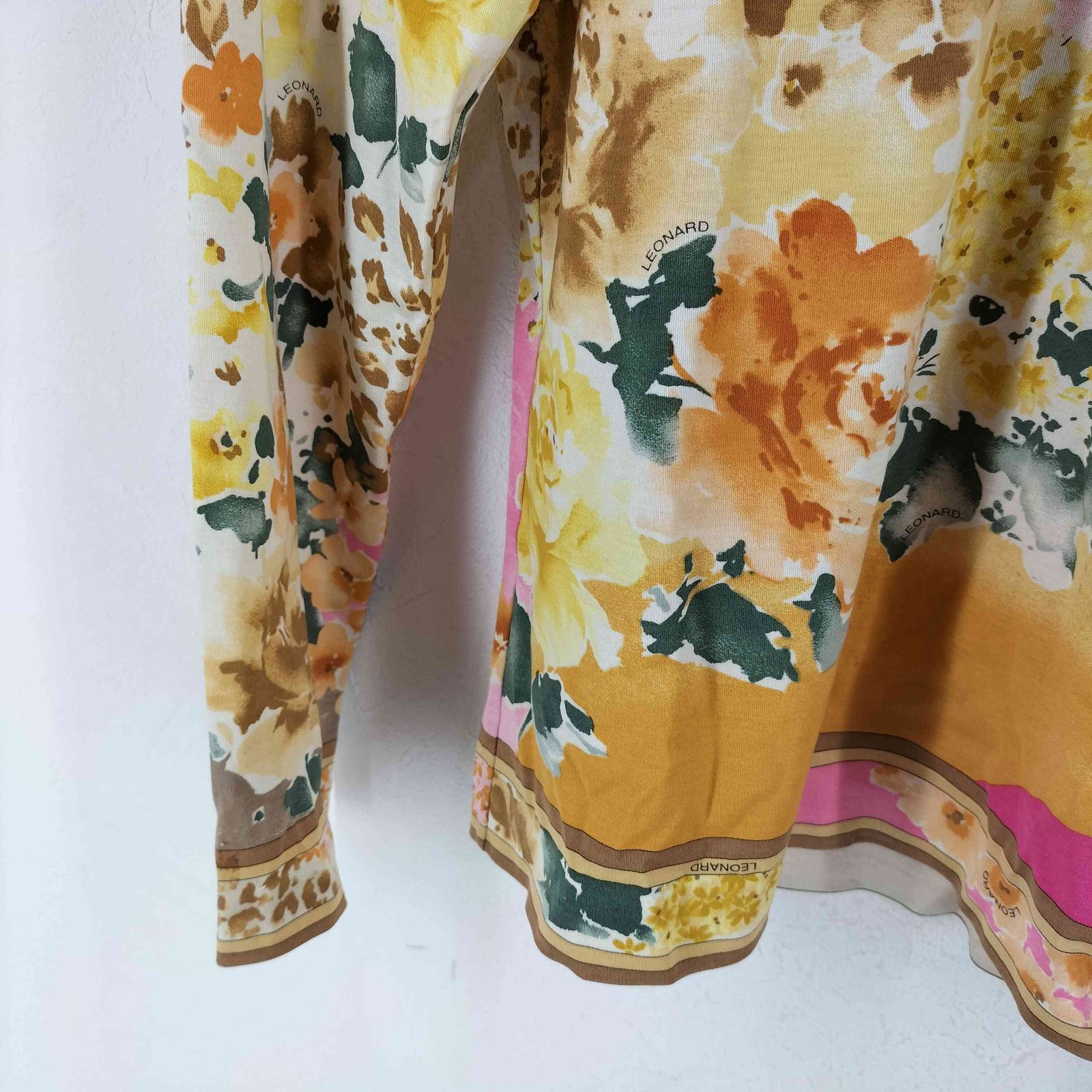 レオナール LEONARD シルク100 総柄 ブラウス レディース LL - メルカリ