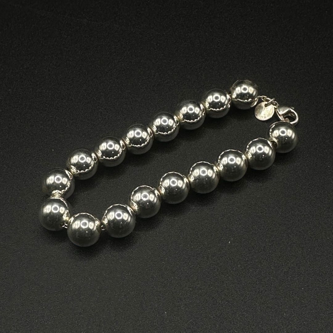 美品】Tiffany & Co ハードウェア ボール ブレスレット シルバー925 