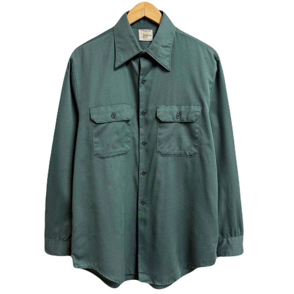 70's vintage ビンテージ BIG MAC ビッグマック 混紡シャツ 無地