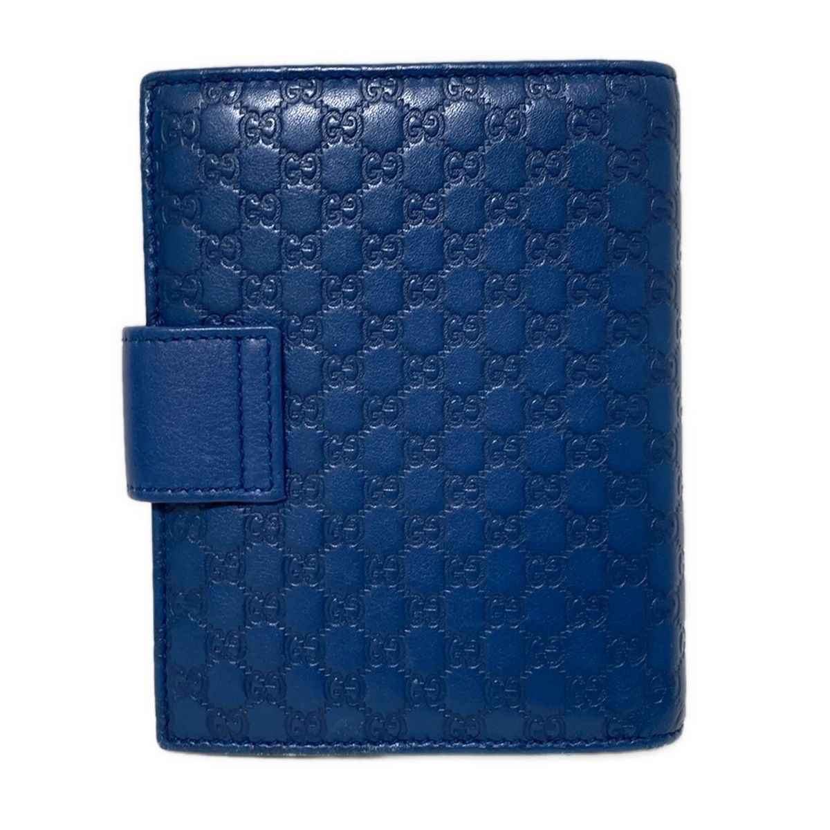 GUCCI(グッチ) 手帳 マイクログッチシマ 115240 ブルー レザー - メルカリ