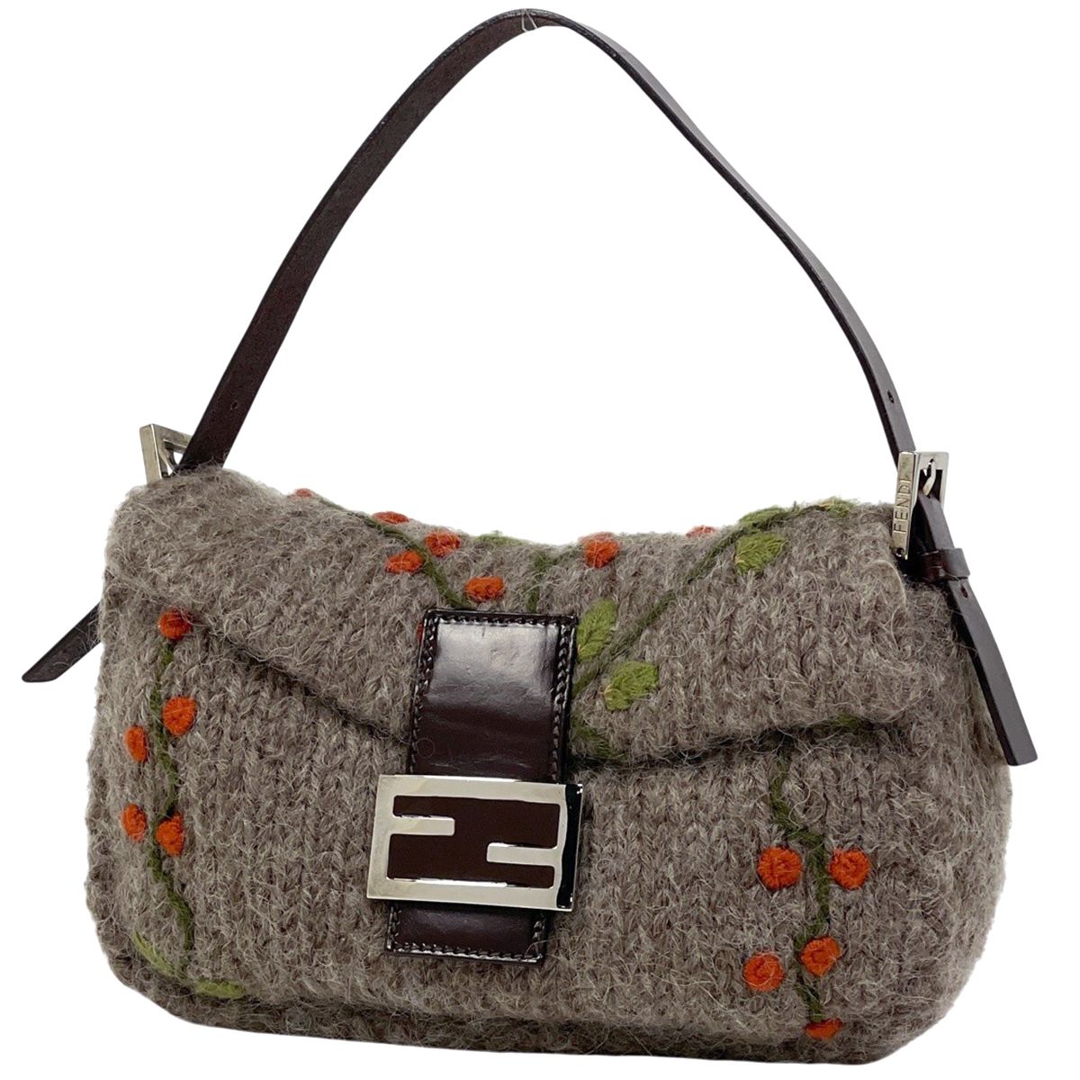 フェンディ FENDI ズッカロゴ マンマバゲット ニット 刺繍 