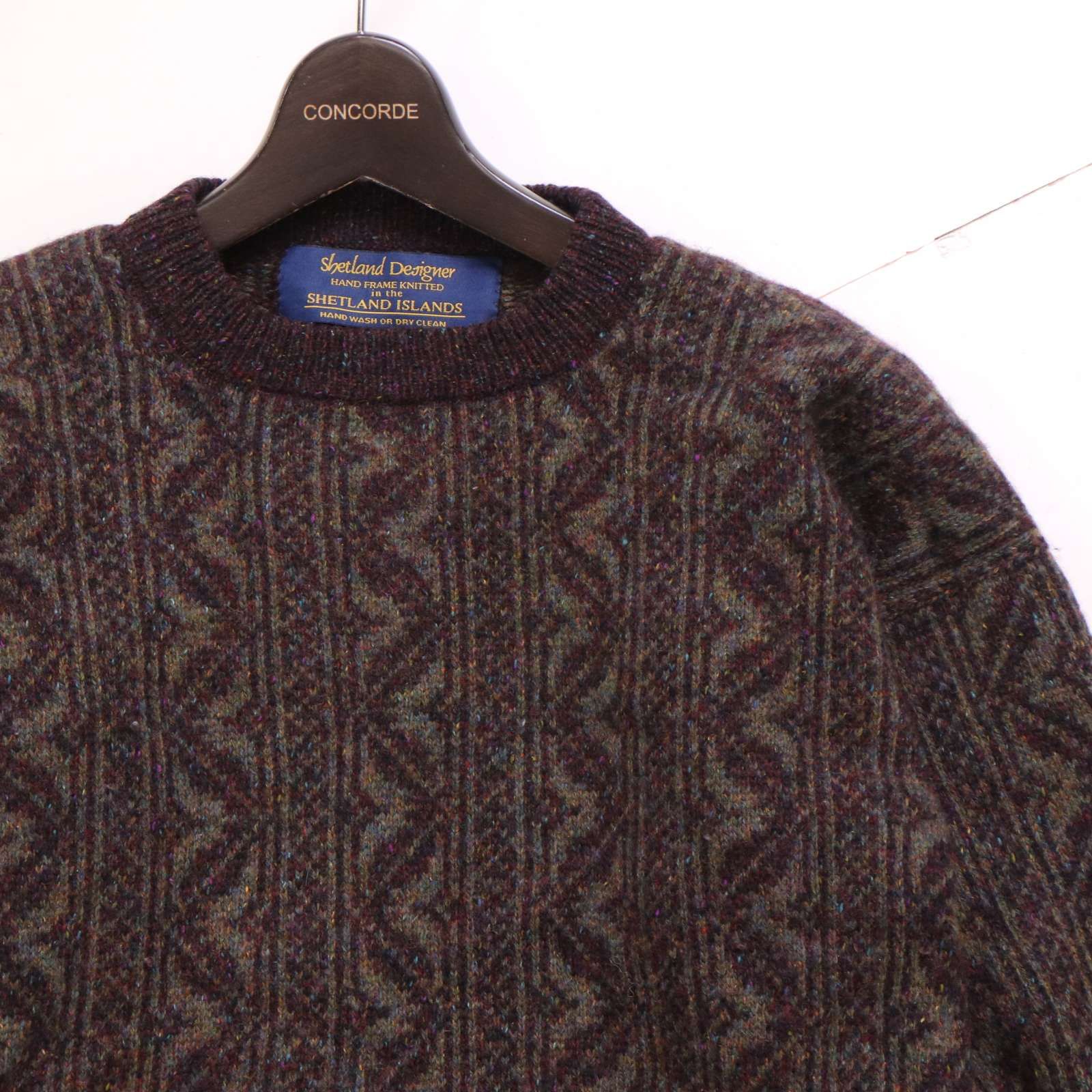 英国製☆ Shetland Designer シェットランドデザイナー 秋冬 ハンド 