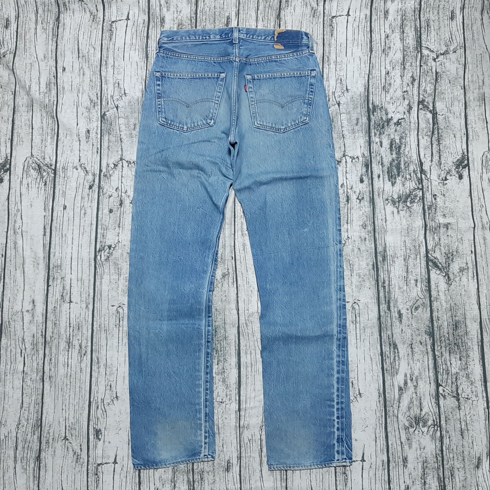 W35】82年製 赤耳 オリジナル Levi's 501 セルビッチ 黒カン 内股