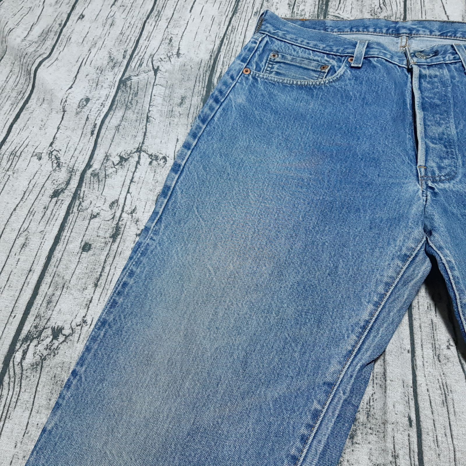 W35】82年製 赤耳 オリジナル Levi's 501 セルビッチ 黒カン 内股