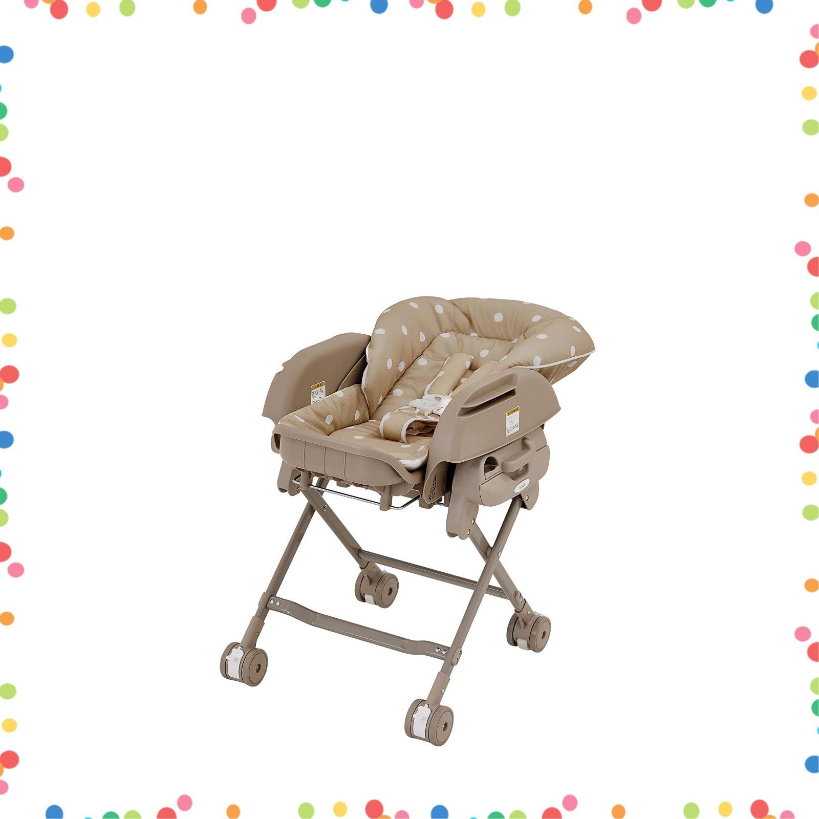 人気商品】スイングハイローラック ピッコロ 新生児~ カトージ ドットベージュ 03413 - メルカリ