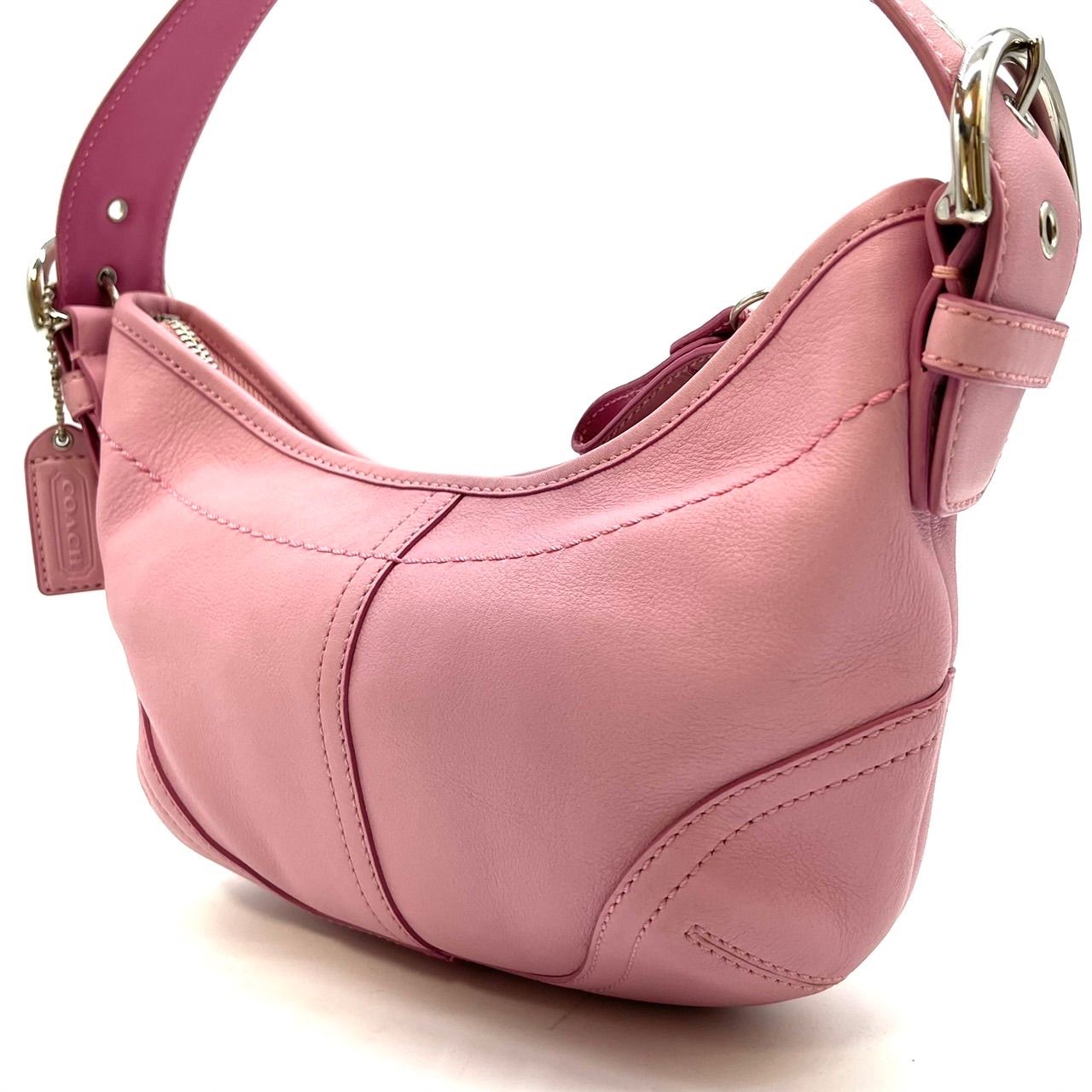 美品】COACH Y2K all pink leather shoulder bag unisex コーチ 
