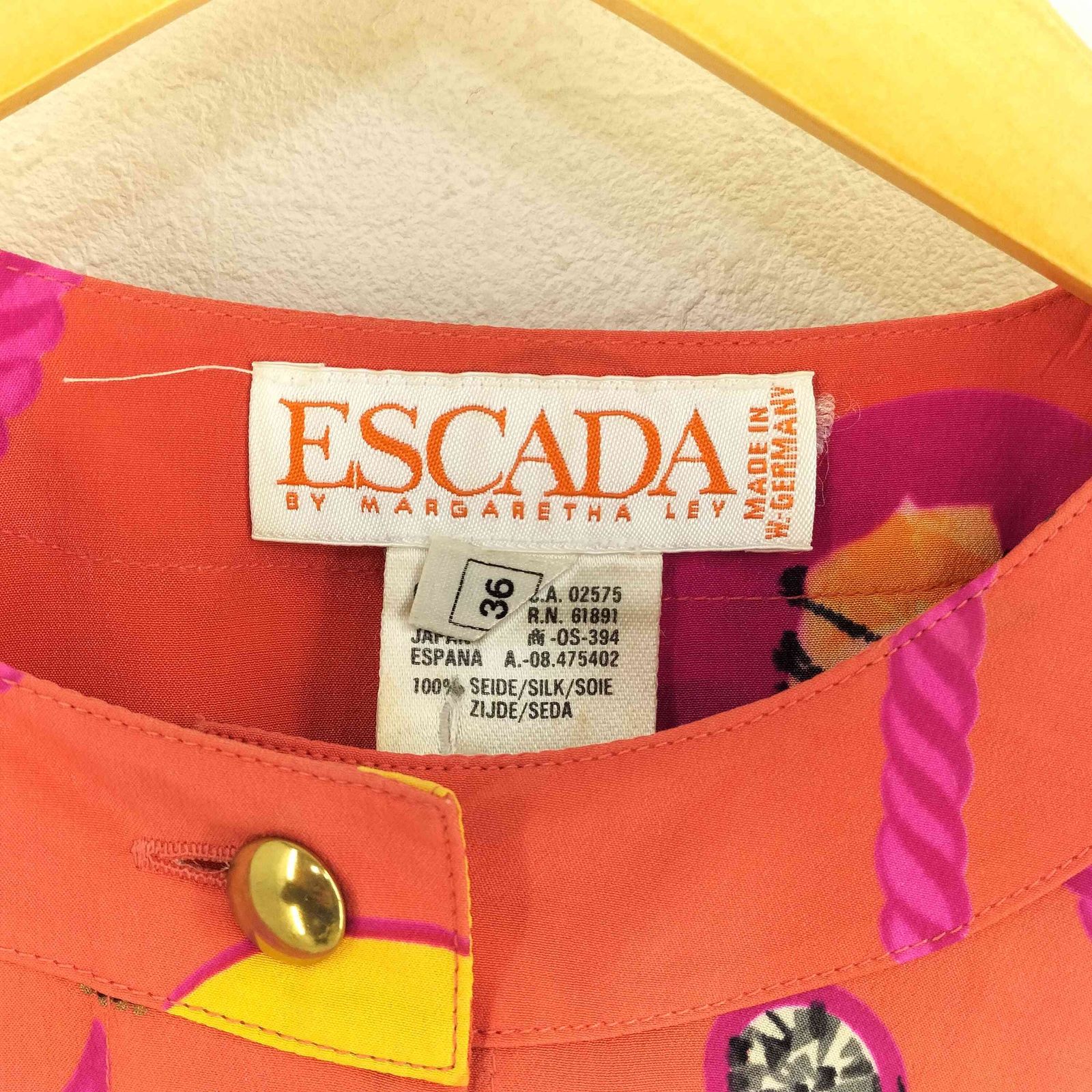 エスカーダ ESCADA シルク100 総柄 ブラウス レディース 36 - メルカリ