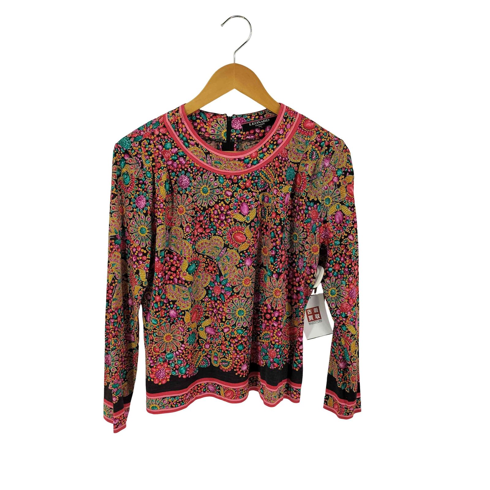 レオナール LEONARD ウールシルク 総柄 ブラウス レディース import：L