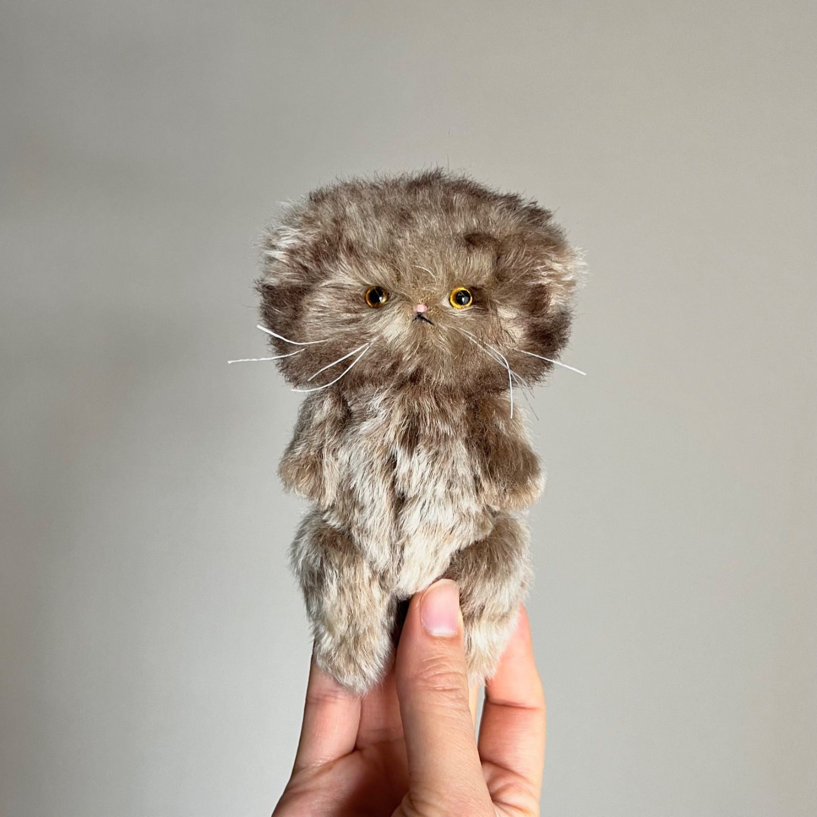 マヌルネ子 ｝ ぬいぐるみ 作家 ねこ テディベア ハンドメイド