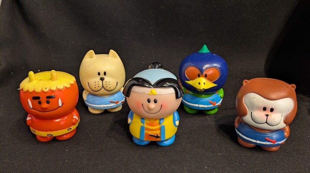 協和銀行 ソフビ 9cm 桃太郎5体セット - メルカリ