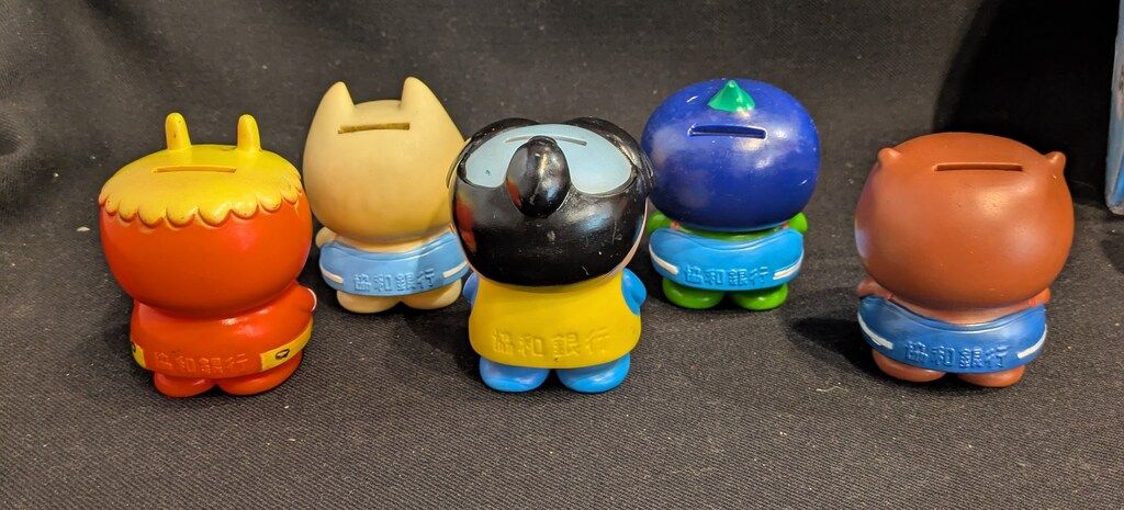 協和銀行 ソフビ 9cm 桃太郎5体セット - メルカリ