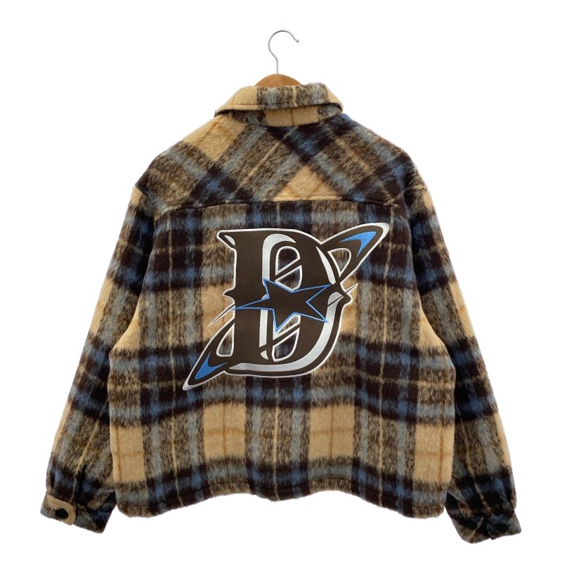 【中古】DREAM TEAM D Star Logo Mohair Flannel Jacket サイズL ブラウン ドリームチーム[91][240091400116] 中古】DREAM TEAM D Star Logo Mohair Flannel Jacket サイズL