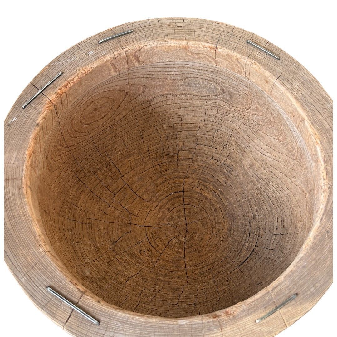 木製 臼と杵 セット 餅つき用 伝統民具 古道具 杵破損あり 現状品