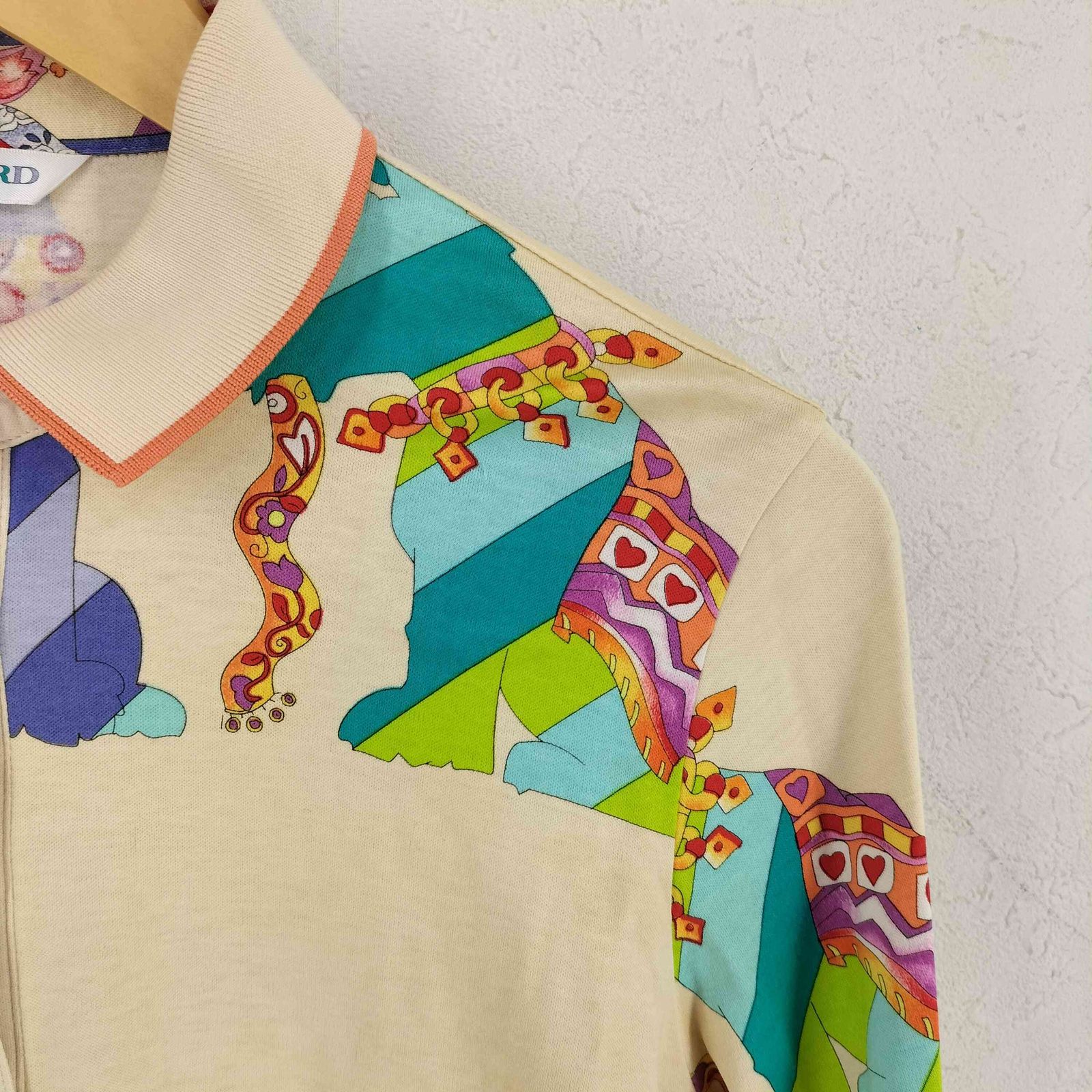 レオナールスポーツ LEONARD SPORT シルク100 総柄 ポロシャツ