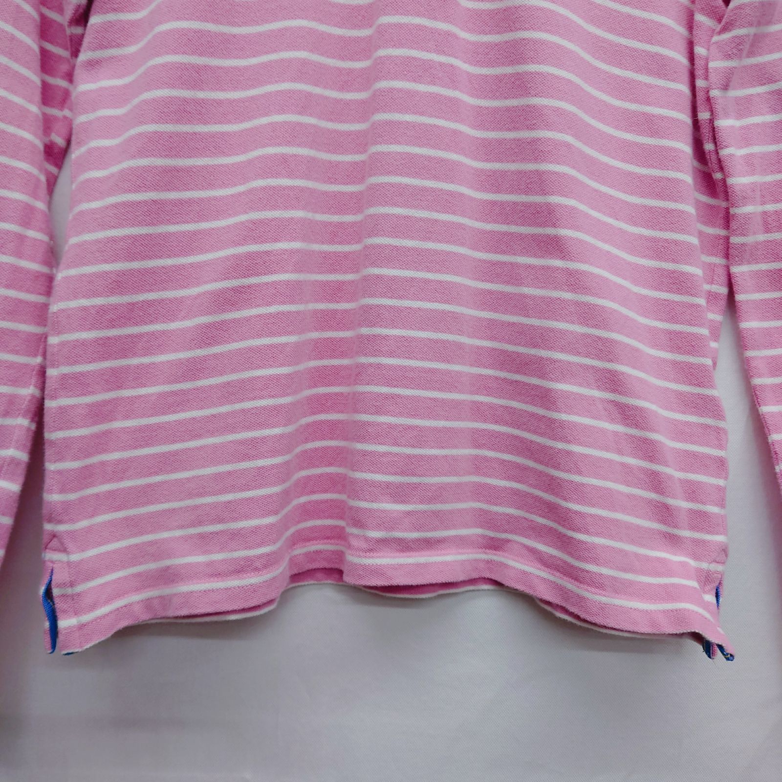 callaway キャロウェイ 長袖ポロシャツ サイズL ピンク 白 ボーダー