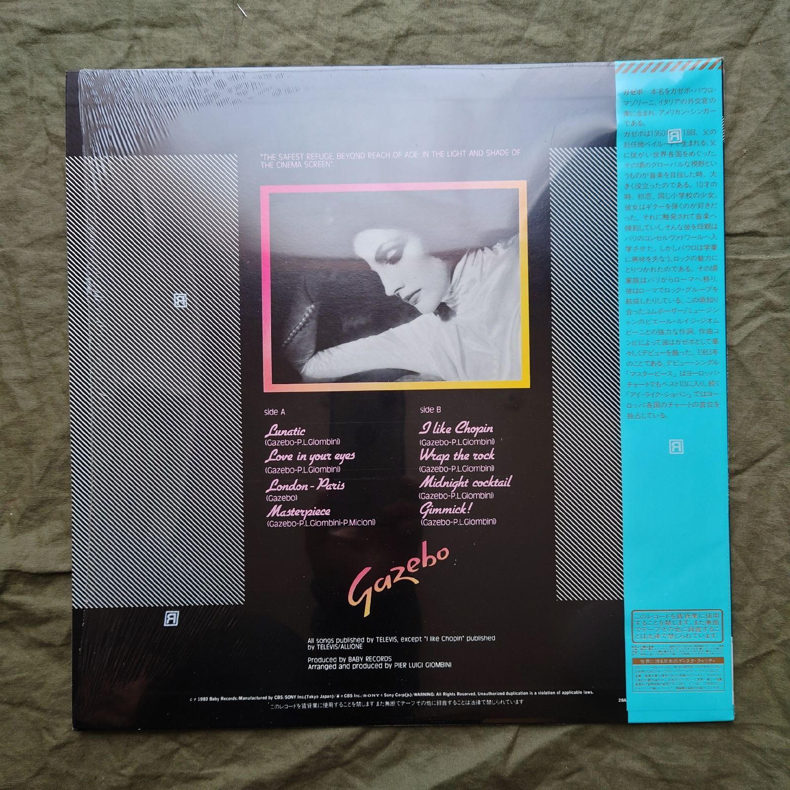 傷なし美盤 美ジャケ ほぼ新品 1984年 国内盤 ガゼボ Gazebo LP