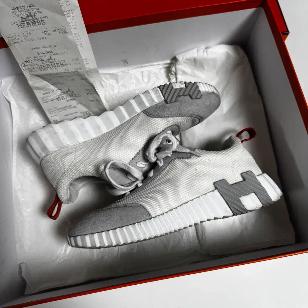 Hermes バウンシング ブラン スウェード スニーカー 39 - メルカリ