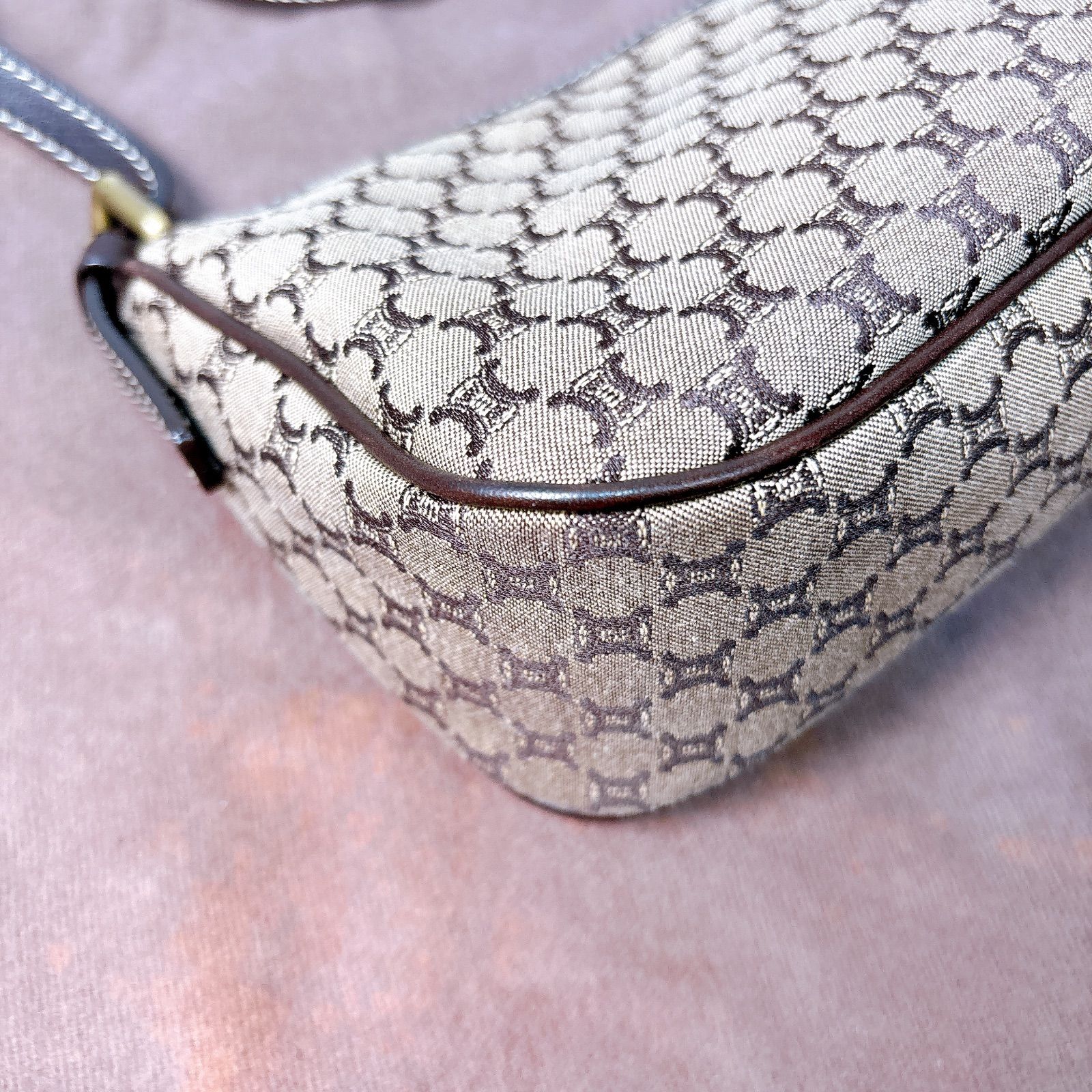 CELINE セリーヌ マカダム柄 ショルダーバッグ ポーチ ハンドバッグ 