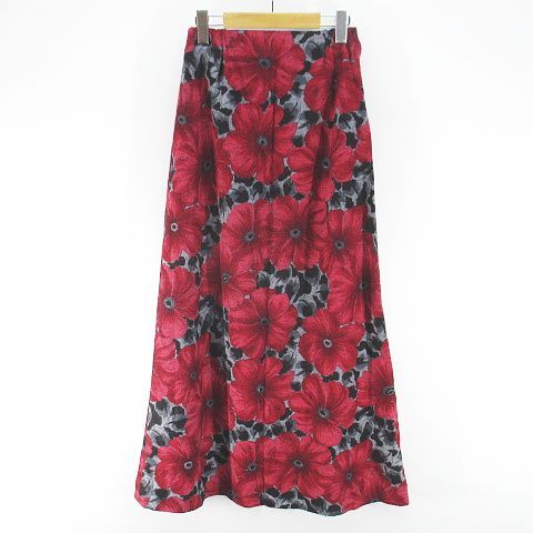 Comme des garçons 花柄 フレアスカート 赤 Comme des garçons 花柄 フレアスカート 赤