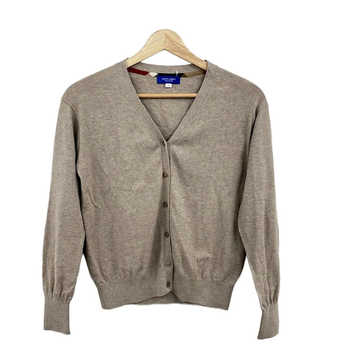 BLUE LABEL ブルーレーベル リバーシブル ノーカラー カーディガン38